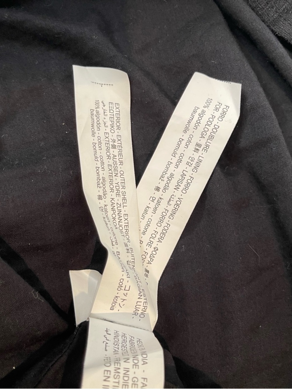 ZARA Black Embroidered Velvet Long Sleeve Mini Cotton Puff Dress size M - Picture 8 of 8